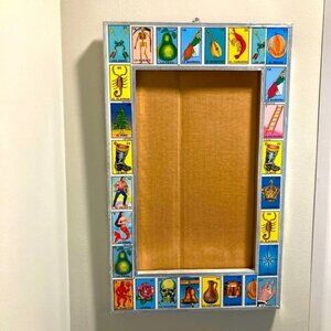 Colorful Lotería wall art frame Don Clemente mexicana